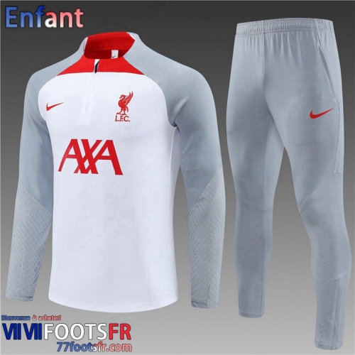 Survetement de Foot Liverpool bleu Enfant 2022 2023 TK568