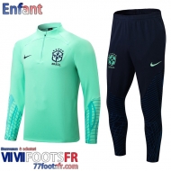 Survetement de Foot Bresil vert Enfant 2022 2023 TK281