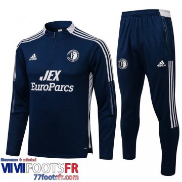 Survetement de Foot Feyenoord Rotterdam bleu marine Homme 2021 2022 TG132