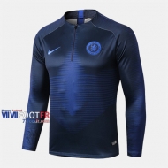 Nouveaux Meilleur Prix Sweatshirt Foot FC Chelsea Bleu Saphir 2019-2020