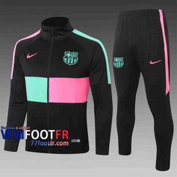 Veste de foot Barcelone 2020 2021 noir Poitrine double couleur A309#