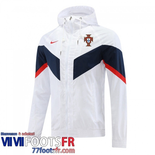 Coupe Vent - Sweat a Capuche Portugal Blanc Homme 2022 2023 WK212