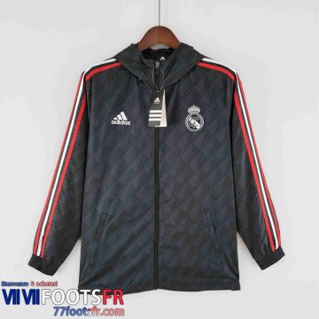 Coupe Vent - Sweat a Capuche Real Madrid bleu Homme 2022 2023 WK117