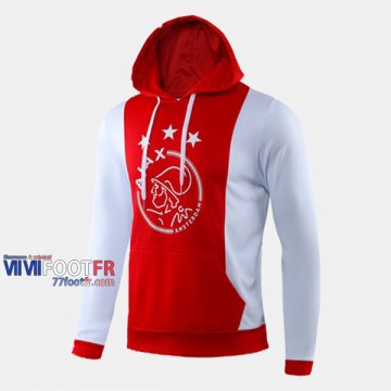 Le Nouveau Vintage Sweatshirt Foot Ajax AFC Avec Capuche Rouge 2019-2020