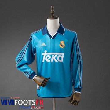 Retro Maillot De Foot Real Madrid Exterieur Homme Manche Longue 99 00 FG1302