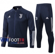 77footfr Juventus Survetement Foot Enfant - Veste Bleu foncé 20-21 E487