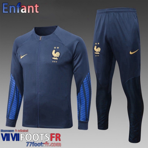 KIT: Veste Foot France bleu Enfant 2022 2023 TK445