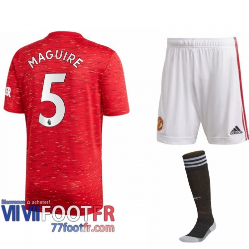 Maillot de foot Manchester United Harry Maguire #5 Domicile Enfant 2020 2021