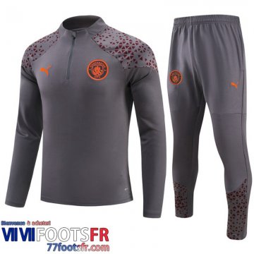 Survetement de Foot Manchester City gris Homme 2023 2024 A107