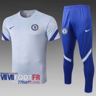 77footfr Survetement Foot T-shirt Chelsea blanc 2020 2021 TT62