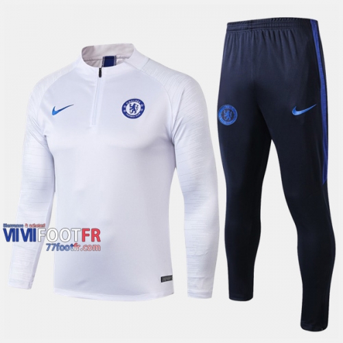 A++ Qualité: Ensemble Survetement Foot Chelsea FC Blanc Thai 2019-2020 Nouveau