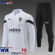 Survetement de Foot Valencia Blanc Enfant 2022 2023 TK505