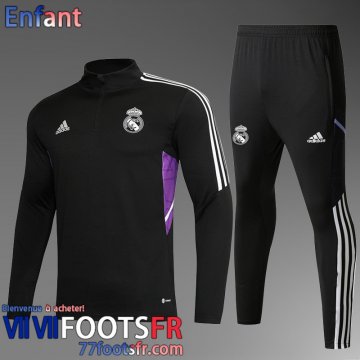 Survetement de Foot Real Madrid noir Enfant 22 23 TK343