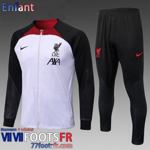 Veste Foot Liverpool Blanc Enfant 2022 2023 TK516