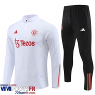 Survetement de Foot Manchester United Blanc Homme 2022 2023 TG727