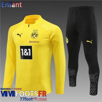KIT: Survetement de Foot Dortmund jaune Enfant 2023 2024 TK696