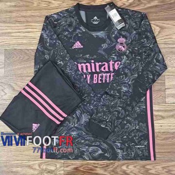 77footfr Maillots foot Real Madrid Third Manche Longue 2020 2021