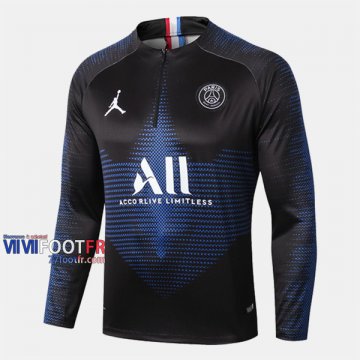 Les Nouveaux Retro Sweatshirt Foot Paris PSG Jordan Bleu Saphir 2019-2020