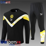 Survetement de Foot Dortmund noir Enfant 2022 2023 TK302