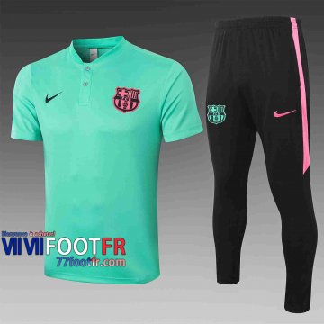 Polo de foot Barcelone 2020 2021 Vert clair C457#