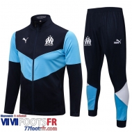 Veste Foot Olympique De Marseille Bleu-bleu foncé Homme 2021 2022 JK149
