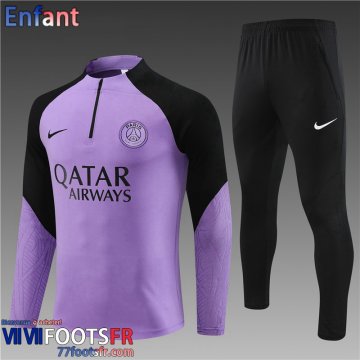 Survetement de Foot PSG Violet Enfant 2023 2024 TK623