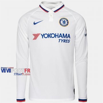 Nouveau Flocage Maillot Foot Chelsea FC Manche Longue Homme Exterieur 2019-2020 Personnalise :77Footfr