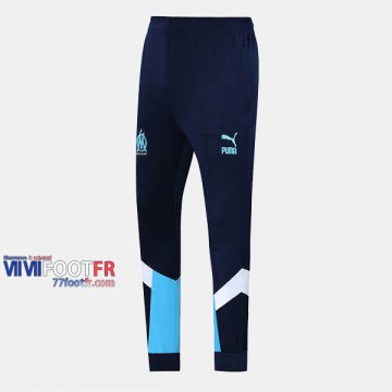 Promo: Nouveau Pantalon Entrainement Foot Olympique De Marseille Retro Bleu Royal 2019/2020