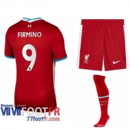 Maillot de foot Liverpool Roberto Firmino #9 Domicile Enfant 2020 2021