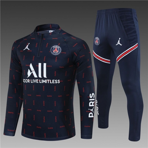 Survetement Foot PSG Paris Saint Germain Jordan bleu marine 2021 2022 Nouveau