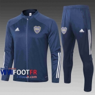 Veste de foot Boca 2020 2021 bleu marin A323#