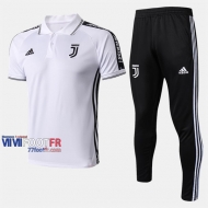 Ensemble Polo Foot Juventus Turin Costume Manche Courte Retro Blanc 2019/2020 Nouveau