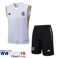 Survetement Sans manches Real Madrid Blanc Homme 2023 2024 TG888