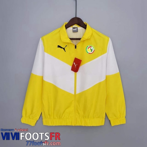 Coupe Vent - Sweat a Capuche Senegal jaune Homme 2022 2023 WK196