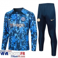 Survetement de Foot Chelsea bleu Homme 2023 2024 A98