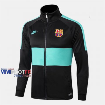 Boutique Veste Foot Barcelone FC Noir/Vert 2019/2020 Nouveau Promo