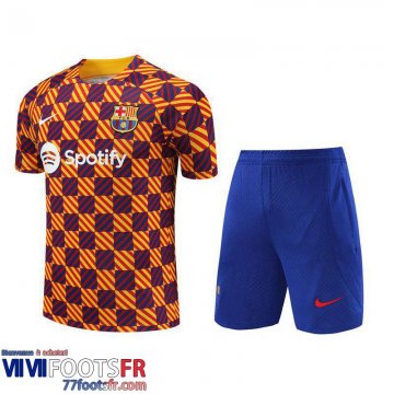 Survetement T Shirt Barcelone orange Homme 2023 2024 TG801