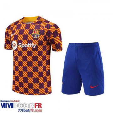 Survetement T Shirt Barcelone orange Homme 2023 2024 TG801