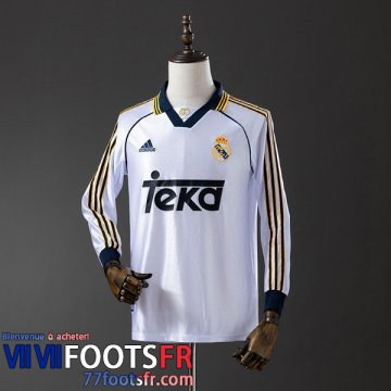 Retro Maillot De Foot Real Madrid Domicile Homme Manche Longue 98 00 FG963