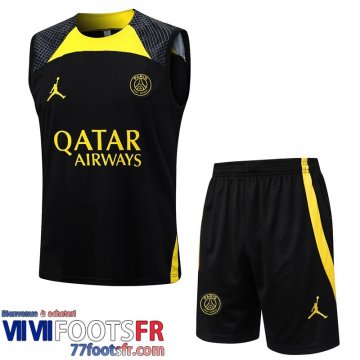 Survetement Sans manches PSG noir Homme 2023 2024 TG961