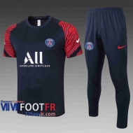 77footfr Survetement Foot T-shirt Paris Bleu fonce 2020 2021 TT41