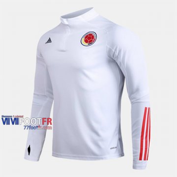 Nouveaux Vintage Sweatshirt Training Colombie Blanc 2020-2021