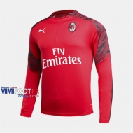 Nouveaux Vintage Sweatshirt Foot Milan AC Rouge 2019-2020