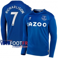 77footfr Everton Maillot de foot Richarlison #7 Domicile Manches longues 20-21