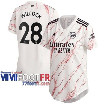 77footfr Arsenal Maillot de foot Willock #28 Exterieur Femme 20-21