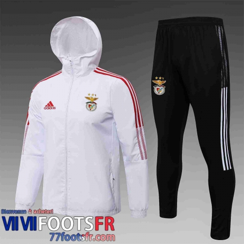Coupe Vent - Sweat a Capuche Benfica blanc Homme 21 22 WK44