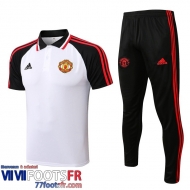 Polo foot Manchester United blanche Homme 2021 2022 PL292
