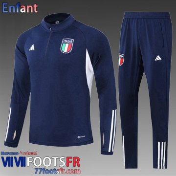 KIT: Survetement de Foot Italie bleu marine Enfant 2023 2024 TK705
