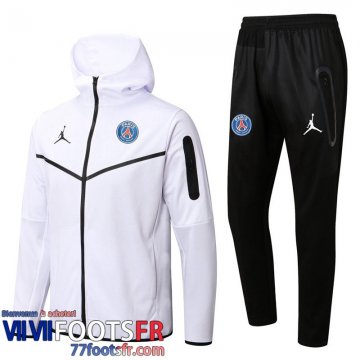 Veste Foot - Sweat A Capuche PSG Blanc Homme 2022 2023 JK347