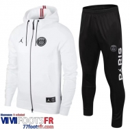 Veste Foot - Sweat A Capuche PSG Blanc Homme 2022 2023 JK575